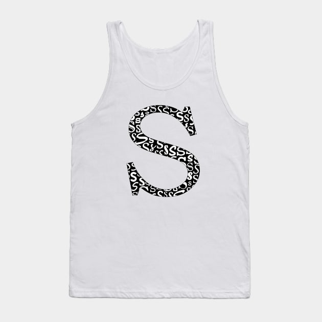 S Filled - Typography Tank Top by gillianembers